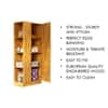 Hexa Red Wooden 1 Door Wardrobe with Hanging Space in Giant Wood Colour