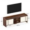 BLUEWUD Charley Engineering Wood Floor Standing TV Entertainment Unit Set Top Box Stand/TV Cabinet Panel with Shelves for Books & D�cor Display Unit Bed Living Room Upto 50" (Brown Maple & White)