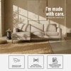 Modernelegance Wood Right Aligned 3-Seater With Upholstery Non Storage Sofa In White Colour