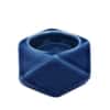 Navy Nordic style Geometric designed Candle Holder in Aqua Colour