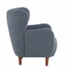 Megual Premium Boucle Upholstered Wingback Chair Blue Colour