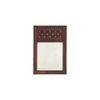 paulo solid wood mirror in brown colour