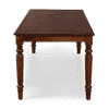 Globally Indian Compact Wooden 6 Seater Dining Table Set – Comfortable 6 Upholstered Seat and Back in Brown Sapphire