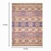 Imperial Knots Purple Hand Woven Dhurrie 4x6 Feet