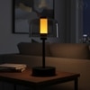 Iconic Pillar Table Lamp in Black Base And Clear Glass Shade
