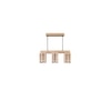Elegant Beige Solid Wood Cluster Hanging Light
