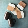 Terra Blend Natural Stoneware Coaster Set