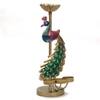 Desert Art Metal Handpainted Peacock Tealight Showpiece