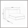 Elowen Softline Queen Size Bed in velvet With Oak wood Frame & Hydraulic Storage
