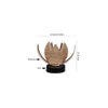 Roger Beige Bamboo Shade Table Lamp with Black Iron Base