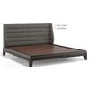 Taarkashi Solid Wood Queen Size Non Storage Bed In American Walnut Finish