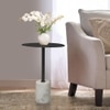 Metalsmith Marble Side Table in Black Finish