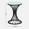 Swish Metal Side Table in Black Colour