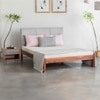 Toshi Solid Wood Queen Non Storage Bed in Grey Colour