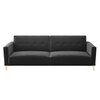 Calisa 3 Seater Pull Out Sofa cum Bed  in Dark Grey Colour