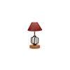 Gabrielle Maroon Jute Table lamp with Wood & Iron Base