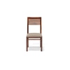 Zella Solid Wood Dining Chair Set Of 2 In Teak Finish With Wheat Brown Colour Fabric