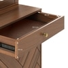 Nina Dressing Table with Storage Drawer in Amber Walnut Finish