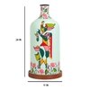 Auspicious Krishna Hand Painted White Glass Shade Table Lamp