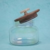 Ireka Homes Halo Glass Canister with Airtight Wooden Lid – Food Storage (5.5 x 5 in)