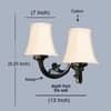 Devansh Metal Electric Wall Light in Gold Colour with Black Shade Count of 2 Lights
