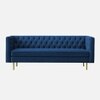Caraven Fabric Sofa (Navy Blue)