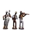 Desert Art Metal Handpainted Musician Figurine Set of 3