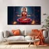 The Castle Decor Goddess Laxmi Wall Painting Wooden Framed 27x48 Inch (Style 7)