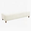 Zelko Boucle 2 Seater Ottoman Bench in Off white  Color