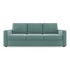Apollo Sofa Set (Colour : Dusty Turquoise Velvet, Cushion : Hard, Back Type : Regular, Seater : 3+1+1)