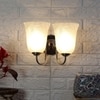 Devansh Steel Electric Wall Light in Steel Colour with White Shade Count of 2 Lights