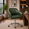 Doe Buck Colm Modern Green Leatherette Office Chair