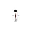 Simone Black Cotton Shade Floor Lamp