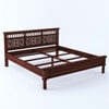 Miraya Solid Wood King Size Non Storage Bed In Teak Finish