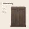 Caledonia Solid Wood Bar Cabinet (Danish Walnut Finish)