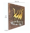 W-Flamingo Abstract Metal Wall Decor in Multicolor Set of 1