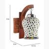 Devansh Solid Wood Electric Wall Light in Brown Colour with Multi Shade Count of 1 Light