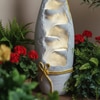 White Fiber Glass Magnum Lamp Water Fountain