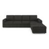 Apollo Compact Sofa (Colour : Graphite Grey, Cushion : Hard, Back Type : Regular, Seating Capacity : Right Aligned 3 Seater + Right Aligned Chaise + Ottoman)