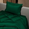Stoa Paris Comforter for Single Bed, 300TC Satin Comforters in Emerald Green