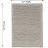 Linen Ridge Wool Rectangle Carpets Hand Knotted in Beige Colour
