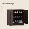 Bennis 9 Pair Shoe Rack in Dark Walnut Finish