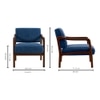 Citrus Boucle Fabric Arm Chair in Blue
