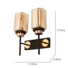 Eliante Modern Wall Lights Mild Steel & Glass Material Black, Gold & Champaign Finish