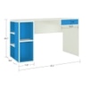 Astra Kids Study Desk with Open Shelves and Drawer in Azure Blue Colour