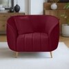 Nero Velvet 1 Seater Sofa in Maroon Colour