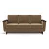 Corby Luxe 3 Seater Fabric Sofa in Fawn Velvet Colour