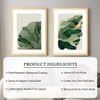 Abstract Face Green Leaf Set of 2 Framed Posters Boho Art 45x60 cm