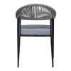Rivera Outdoor Accent Patio Weaving Chair Gun Metal in Grey
