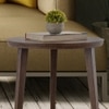 Metalsmith Elegant Side Table – Solid Wood, Walnut Ash Finish (Large)